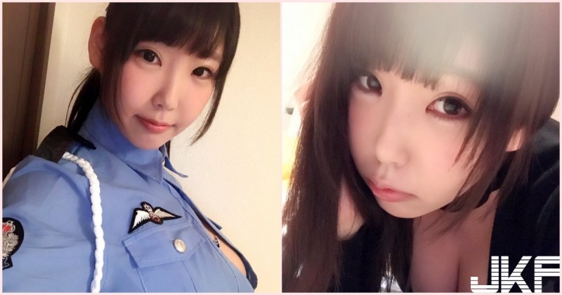 巨乳女警「J罩杯視角」畫面超兇悍！自拍釦子差點爆開真的好猛…
