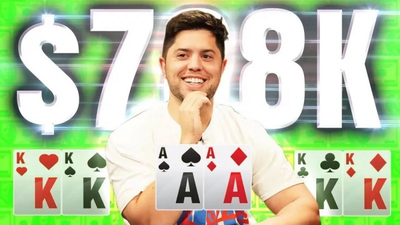 【EV撲克】AA vs KK vs KK,扑克网红拿下78万刀巨额底池!