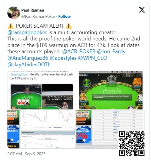 【EV撲克】Rampage多账号事件引发剧烈讨论,下风期换新账号玩属于作弊?