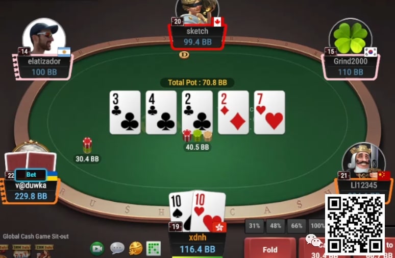 【EV撲克】牌局分析:多人池很少bluff