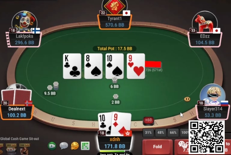 【EV撲克】牌局分析:没法摊牌时不bluff,可以摊牌时乱bluff