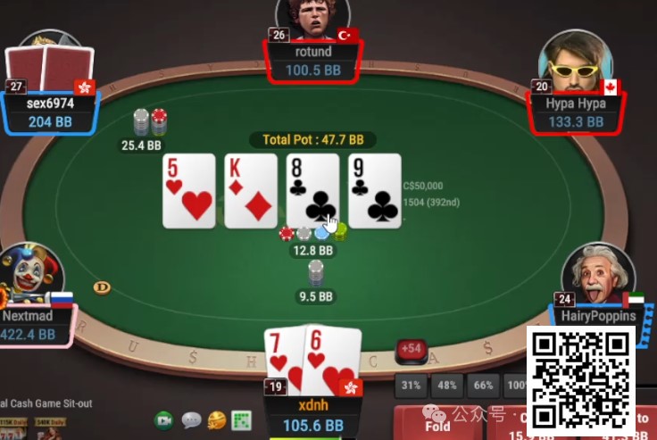 【EV撲克】牌局分析:转牌check raise造池