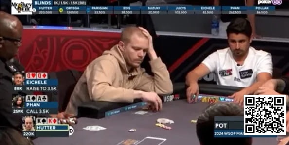 【EV撲克】话题 | WSOP主赛事,两位选手在翻牌前先后弃掉KK和QQ