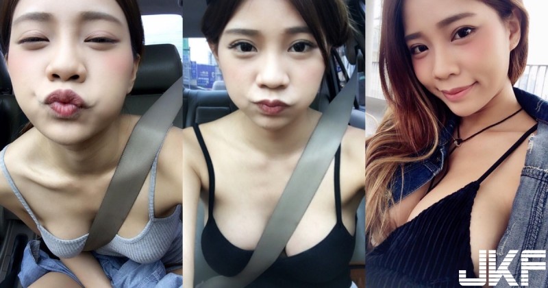 這樣太危險！正妹「背心圓乳」被安全帶勒出邪惡形狀！看到怎麼好好開車…