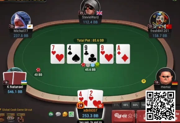 【EV撲克】牌局分析:底对翻牌3bet,河牌抓鸡?