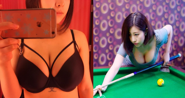 好狂！「爆乳撞球妹」引各大群組瘋傳！超惹火「架杆姿勢」讓網友都戀愛了…