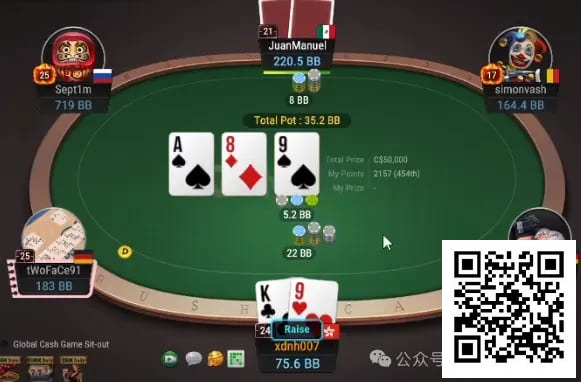 【EV撲克】牌局分析:德州流氓打法,中对cbet/3bet
