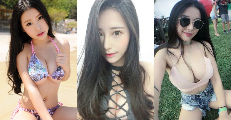 「港版雞排妹」要大辣！細肩帶背心承受不住「超大奶量」差點斷掉…