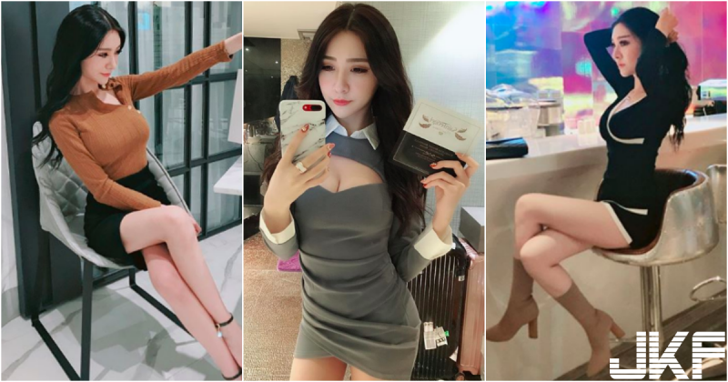 火辣辣！餐廳捕捉「超胸美腿妹」飽滿身材太犯規！讓人迷戀的「美乳視角」有夠誘人…