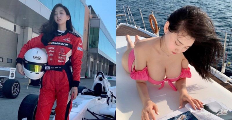 正妹賽車手「Zenny」連身衣底下隱藏豐滿巨乳　乳浪滔滔讓人暈船