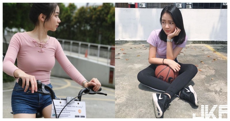 好可愛！濃眉大眼「場邊學妹」太萌了，沒想到穿起緊身上衣「形狀畢露」有點厲害…
