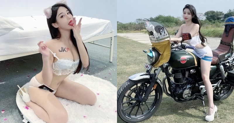 性感辣模「夏小允」展場高人氣！「雪乳玉腿」這次讓你1v1拍到飽