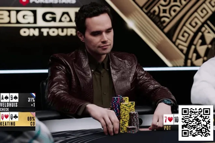【EV撲克】话题 | 河牌扼杀巨池!Alan Keating与Lex Veldhuis的50万美金对决功亏一篑