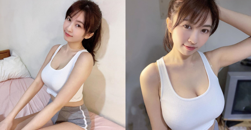 清甜美聲老師「李藹蔚Aiwei」強力雪乳撐爆小可愛，清甜笑容讓男粉急速戀愛！