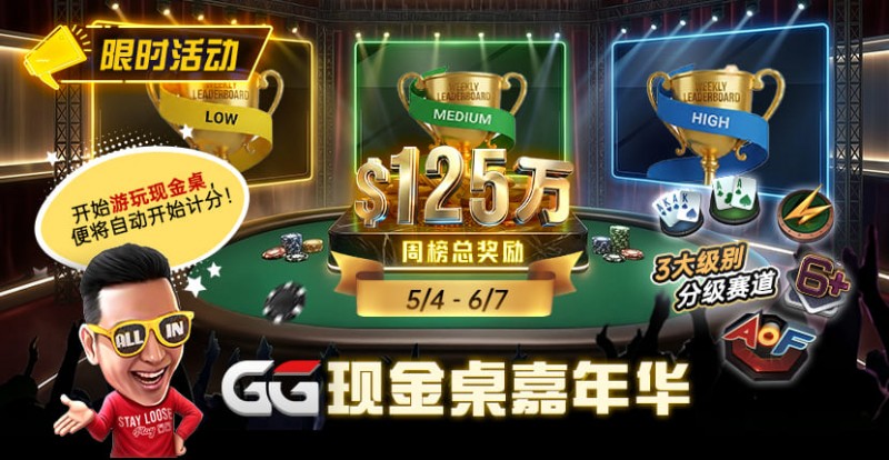 【EV撲克】GG现金桌嘉年华2026|排行榜规则+积分机制+每日/每周奖励详解