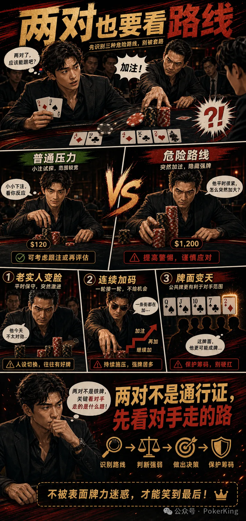 【EV撲克】两对被加注,为什么越看越危险?三条路线帮你重新估价